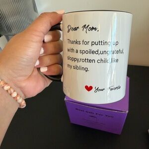 Funny Coffee Mug For Mom from Daughter/Son, Humorous Birthday Mother’s Day Tea C